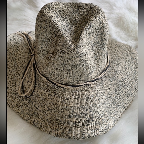 Unisex Solid Ribbon Cream&Black Straw Hat NWOT - Picture 8 of 8